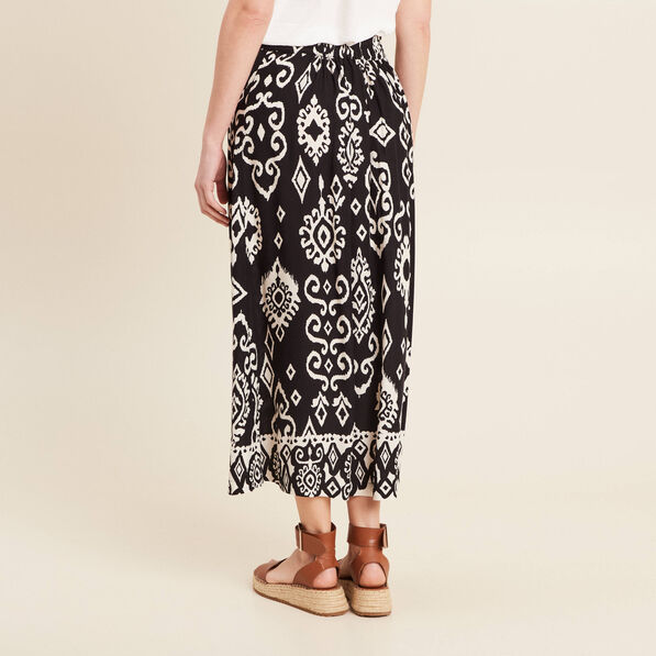 Jupe fluide taille standard noir femme