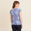 T-shirt manches courtes bleu femme