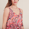 Robe évasée volantée multicolore femme