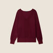 Pull manches longues bordeaux femme