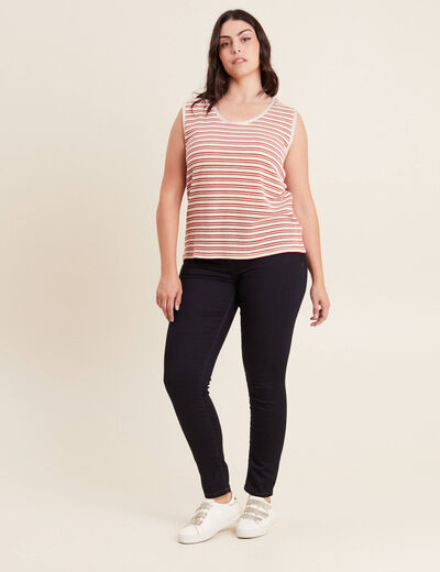 Débardeur crochet rouge femme