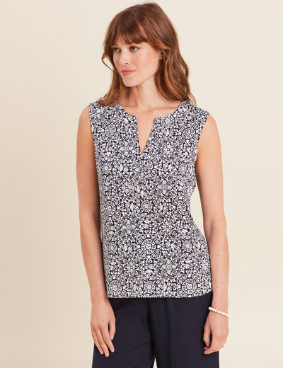 Débardeur sans manches bleu marine femme