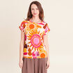T-shirt manches courtes multicolore femme