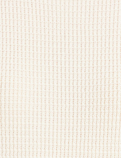 Débardeur tricot sans manches ecru femme