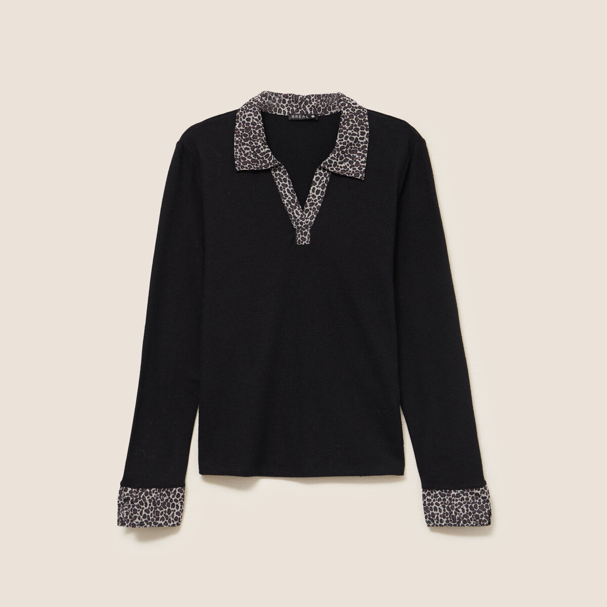 T-shirt manches longues noir femme