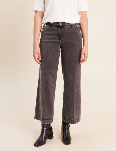 Jean denim gris femme