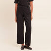 Pantalon aspect daim noir femme
