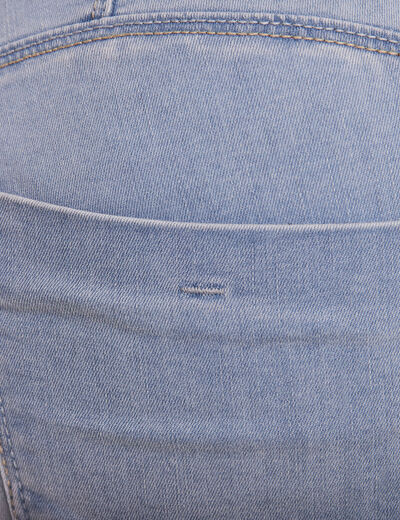 Jeans ajusté taille standard 7/8ème denim baby bleu femme