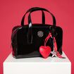 Sac en bandouli&egrave;re doubl&eacute; noir femme