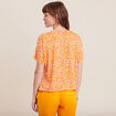 T-shirt manches courtes jaune foncé femme