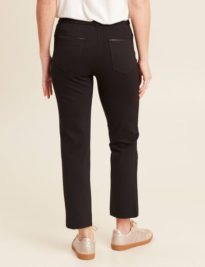 Pantalon droit noir femme