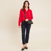 Chemise manches longues rouge femme