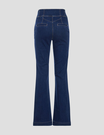 Jean bootcut taille haute denim stone femme