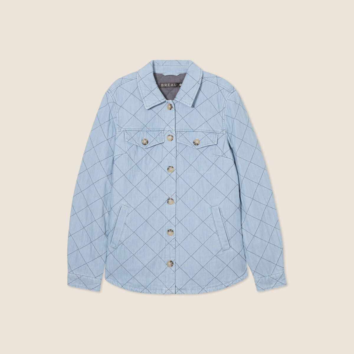 Surchemise manches longues denim double stone femme
