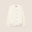 Bomber manches longues ecru femme