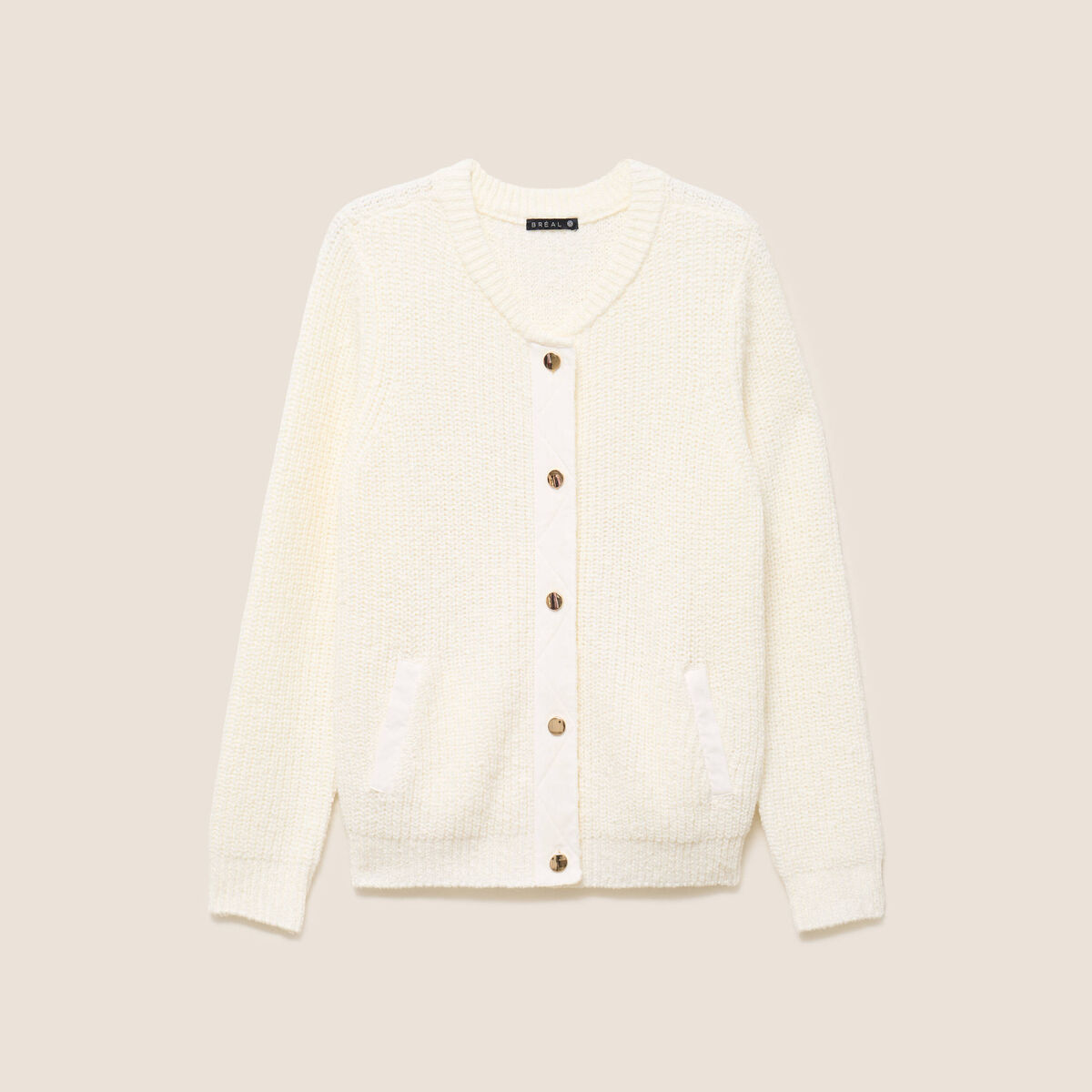 Bomber manches longues ecru femme