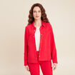 Veste cintr&eacute;e boutonn&eacute;e rouge femme