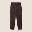 Jogging aspect daim marron fonc&eacute; femme