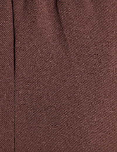 Pantalon large pinces marron femme