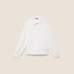 Chemise ample fluide &agrave; manches longues ecru femme