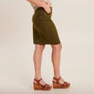Jupe droite vert olive femme