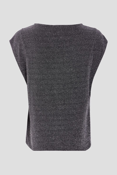 T-shirt manches courtes noir femme