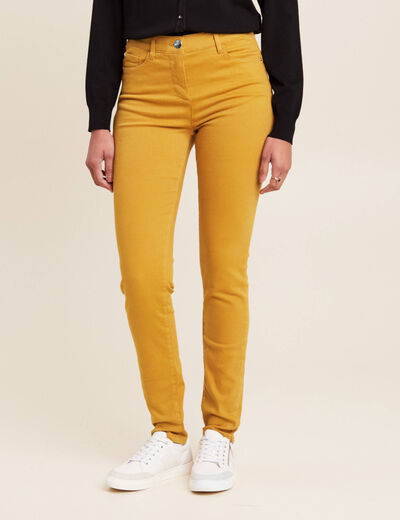 Jean magique L'Unique coupe ajust&eacute;e jaune femme