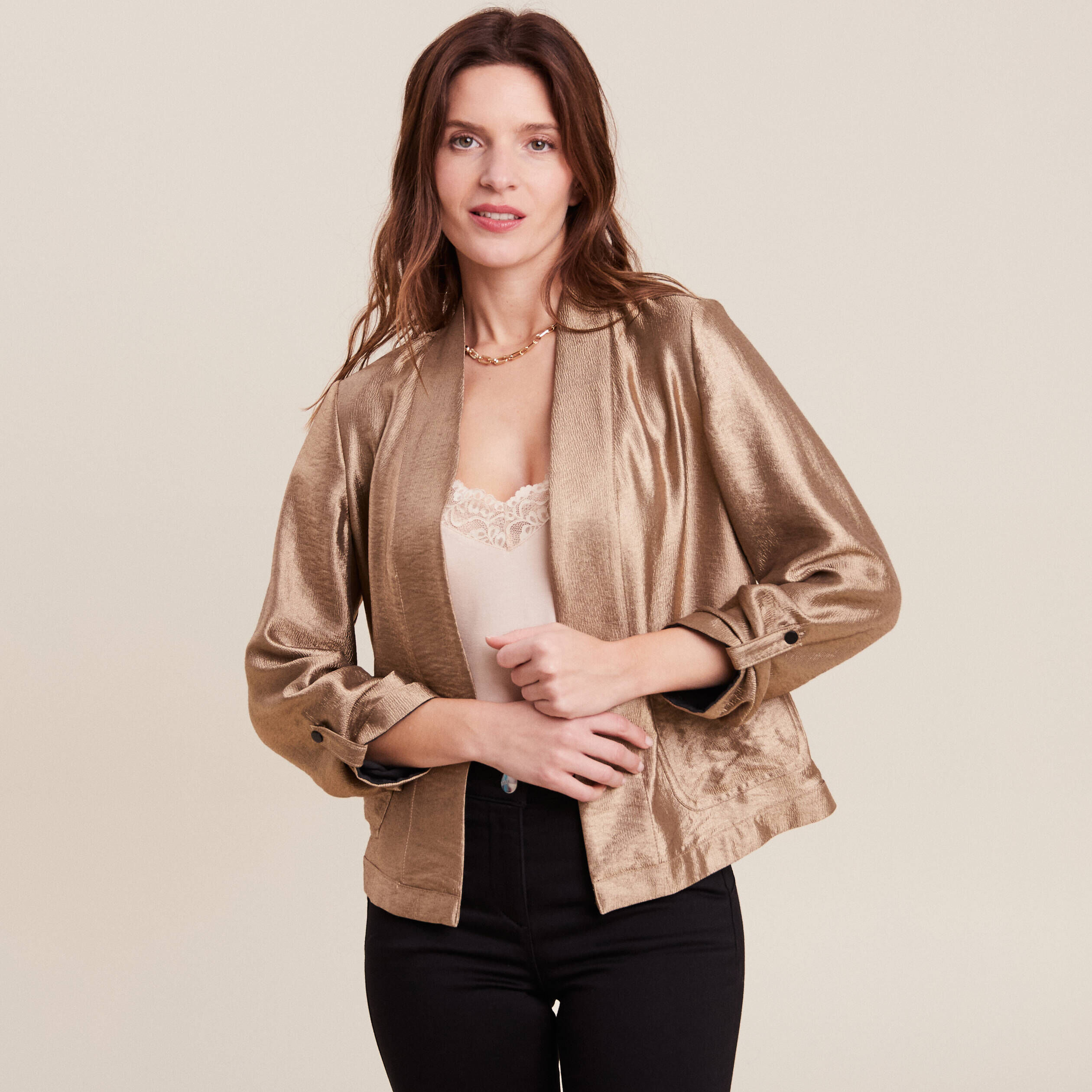 Veste courte hotsell femme beige