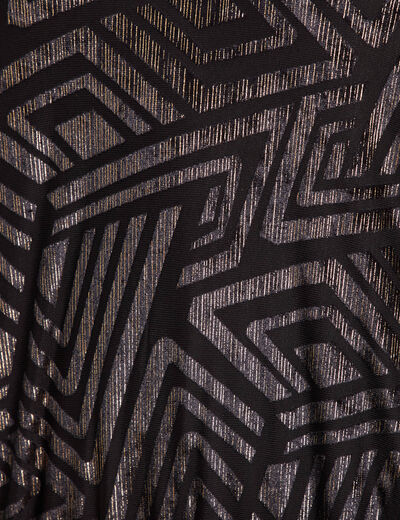 T-shirt manches 3/4 noir femme