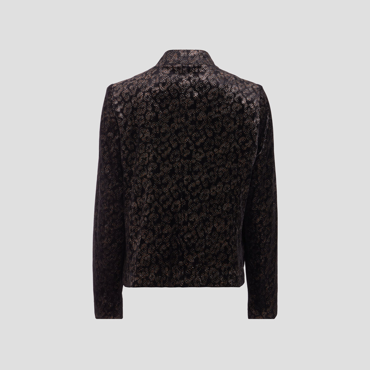 Veste droite velours noir femme