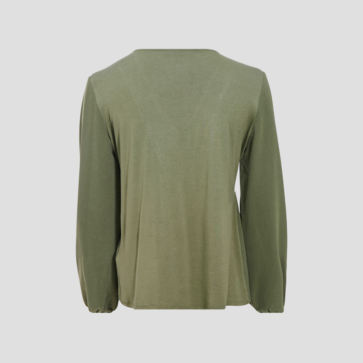 T-shirt manches longues vert kaki femme