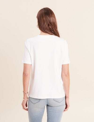 T-shirt manches courtes blanc femme