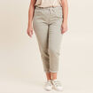 Pantalon coupe mom 7/8&egrave;me vert clair femme