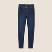Jean ajust&eacute; taille haute stretch denim brut femme