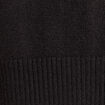 Plastron tricoté col boutonné noir femme
