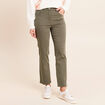 Pantalon magique Le L&eacute;ger coupe droite vert kaki femme