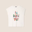 T-shirt manches courtes ecru femme