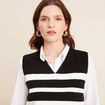 Pull sans manches noir femme