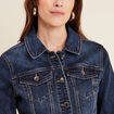 Veste en jeans strass denim stone femme