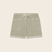 Short droit taille &eacute;lastiqu&eacute;e vert clair femme