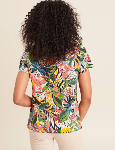 T-shirt manches courtes bleu ciel femme