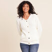 Gilet manches longues ecru femme