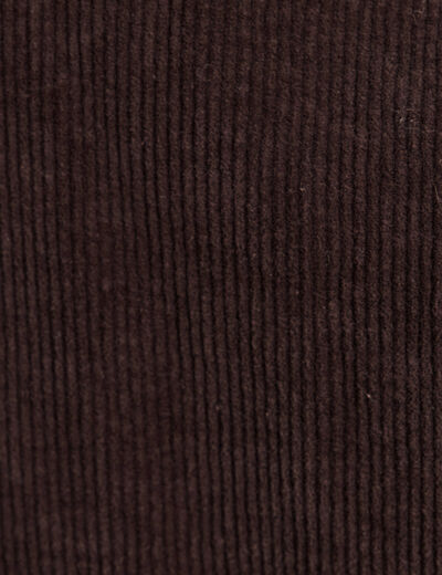 Blouson droit velours manches longues marron fonc&eacute; femme