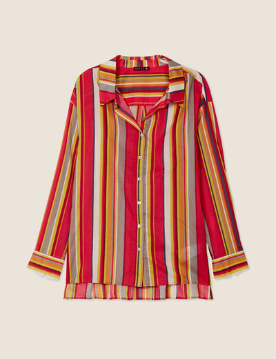 Chemise rayée femme multicolore femme