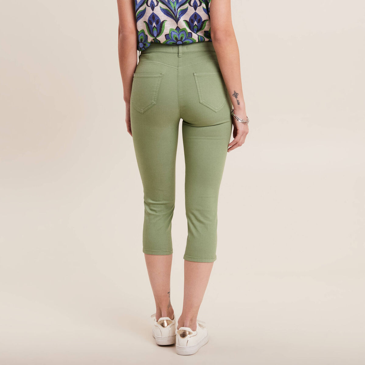 Pantacourt magique Le L&eacute;ger coupe droite vert femme