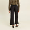 Pantalon aspect daim noir femme