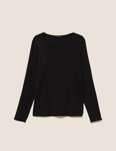 T-shirt manches longues noir femme