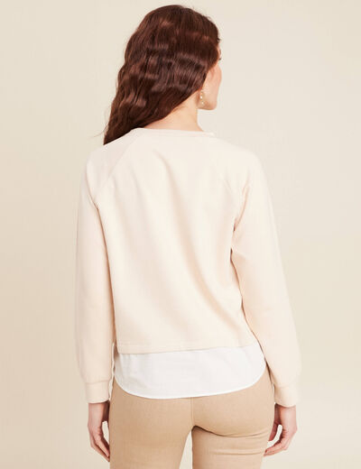 Sweat manches longues sable femme