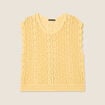 Débardeur macramé jaune femme