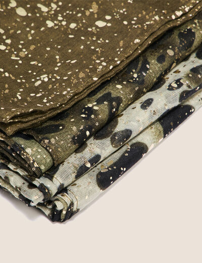 Foulard vert olive femme